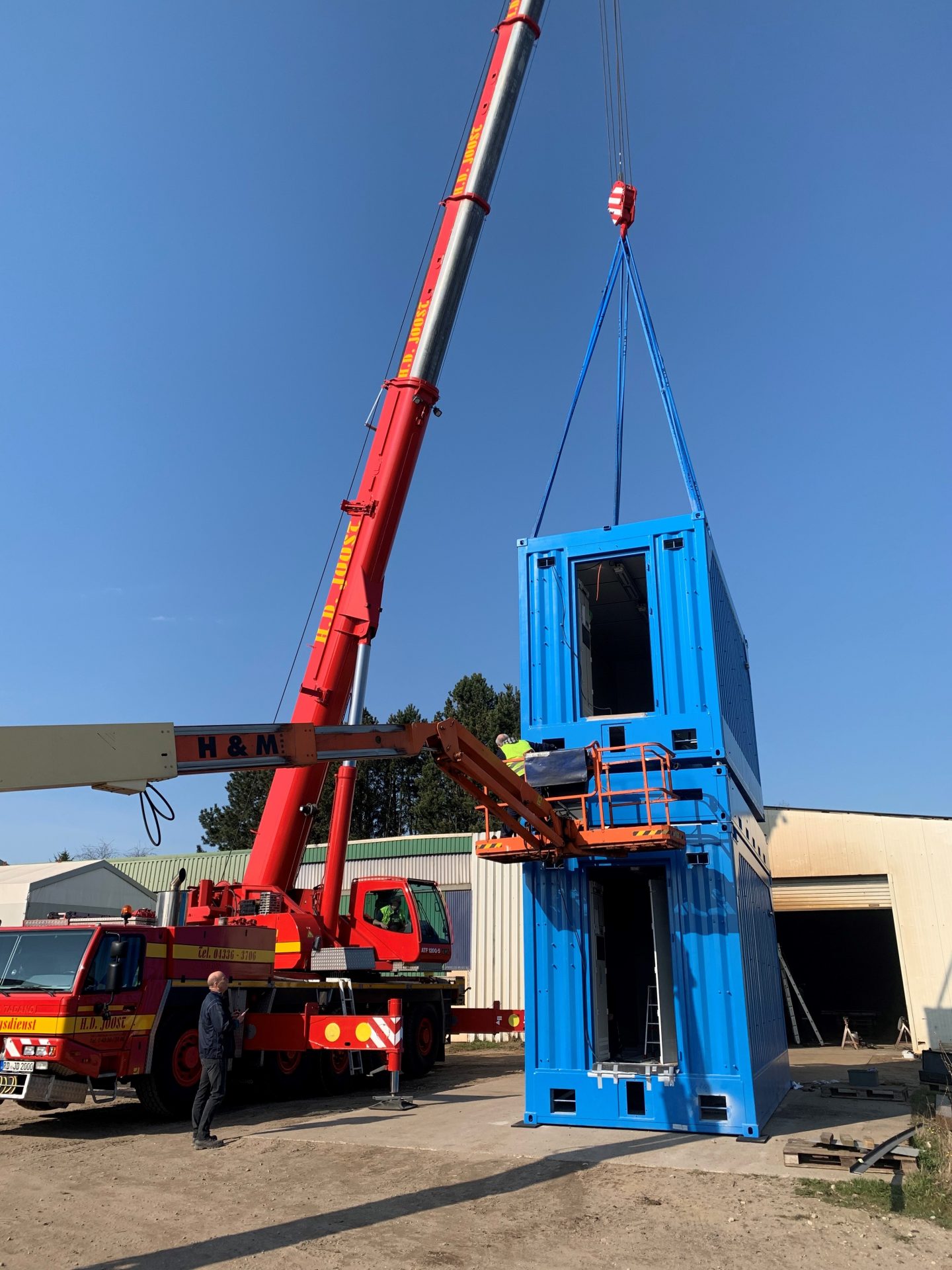 Stapeltest Offshore-Container